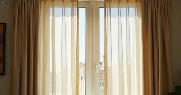 Dusty and dull curtains in lilydale-vic before steam cleaning